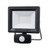 Luceco Eco FloodLight PIR IP54 Bk 1600Lm 20W 4000K - 7.5m Cable image