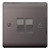 BG Black Nickel 10AX 2 Gang Way Plate Switch