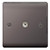 BG NBN60-01 BG Black Nickel 1 Gang Co-Axial Socket
