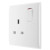 BG Electrical 800 Series 13A 1-Gang DP Switched Plug Socket White image 1