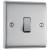BG Electrical Nexus Metal 16AX 1-Gang 2-Way Light Switch Brushed Steel image