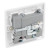BG Electrical 800 Series 13A 1-Gang SP Switched Plug Socket with 2.1A 2-Outlet Type A USB Charger White image 2