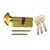 ERA 40/40 Euro Profile ThumbTurn 6 Pin Cylinder - Brass image