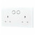 BG Smart Home Control White Round Edge NEXUS Double Switched 13A Power Socket image