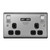 BG Brushed Steel 13A 2 Gang Switched Socket + USB - Black