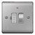 BG Brushed Steel 13A Fused Connection Unit Switched with Neon & Flex Outlet