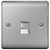 BG Brushed Steel 1 Gang Secondary Telephone Socket