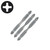 Makita PH2 65mm Double Ended Torsion Impact Screwdriver Bits - Pack of 3 image