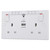 BG 2 Gang Square Edged WiFi Extender Socket with USB image