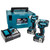Makita DLX2211TJ 18V LXT Brushless 2 Piece Kit with 2x 5.0Ah Batteries, Charger & Case