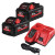 Milwaukee 2x 8.0Ah High Output Batteries & Charger Pack image