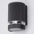 Zinc Helios Up or Down Outdoor Wall Fitting - Black