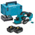 Makita 18v LXT Brushless Planer with AWS, 2 x 5Ah Batteries, Charger and Case image