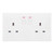 Selectric 13A 2 Gang Single Pole Switched Double Socket Outlet + Earth Terminals image