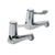 Pro tap Lever Basin Pillar Taps Chrome Plated image