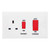 Selectric SSL564 Selectric 45A Cooker Unit, 13A Switched Socket, Red Rockers image