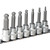 Sealey 3/8'' Square Drive Hex Ball-End Metric Socket Bit Set 7 Piece image