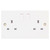 Selectric 13A 2 Gang Double Pole Switched Socket Outlet image