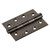 Carlisle Brass 102 x 76 x 3mm Ball Bearing Hinge Grade 13 With Screws (Pair) Matt Black image