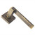 Serozzetta Equi Lever on concealed fix sqaure rose - Antique Brass