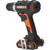 Worx WX370.1 20v Cordless Combi Drill, 2x 2.0Ah Batteries, Charger & Case image 2