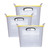 Red Gorilla Stack 'n' Store 25 L Yellow Storage Box - pack of 3 image