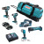 Makita 18V LXT 5 Piece Kit with 2 x 6.0Ah  Batteries, Charger & Wheeled Toolbag
