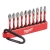 Milwaukee SHOCKWAVE 10 Piece Impact Screwdriver Bit Set on Carabiner image