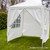 Vaunt Home 2m White Gazebo Curtain Door Side Panel image B