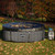 Dellonda Inflatable Hot Tub Spas with Smart Pump - 204 x 70cm - Rattan Effect image C