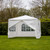 Vaunt Home 3m White Gazebo with Window Side Panels & Curtain Door image A