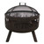 Dellonda Deluxe Outdoor Firepit with Cooking Grill - Antique Bronze Effect image