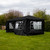 Vaunt Home 6m Black Gazebo with Window Side Panels & Curtain Door image A