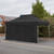 Vaunt X 4.5m x 1.9m Door & Window Gazebo Side Panel - Black image C