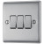 BG Electrical Nexus Metal 16AX 3-Gang 2-Way Light Switch Brushed Steel image 1