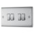 BG Electrical Nexus Metal 16AX 4-Gang 2-Way Light Switch Brushed Steel image 1