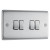 BG Electrical Nexus Metal 16AX 4-Gang 2-Way Light Switch Brushed Steel image
