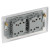 BG Electrical Nexus Metal 16AX 4-Gang 2-Way Light Switch Brushed Steel image 2