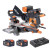 Evolution R255SMS-DB-Li 255mm 36V Brushless Double Bevel Mitre Saw, 2x 5.0Ah Batteries & Charger image