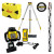 Leica Rugby 620 Self-Levelling & Slope (One Axis) Red Rotating Laser (600m) Li-ion with Tripod, Staff & Rod Eye 140 image