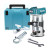 Makita 3 Piece 18V LXT Precision Wood Working Power Tool Kit, 2x 6.0Ah Batteries, Charger & Bag image 1