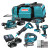 Makita 5 Piece 18V LXT Power Tool Kit, 2x 5.0Ah Battery, Charger & Roller Bag image