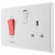 BG 871-01 Nexus Series White Moulded 45A Cooker Control Unit With 13A Socket image 1