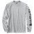 Carhartt Relaxed Fit Graphic Logo Long Sleeved T-Shirt - Heather Grey image