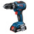 Bosch GSB 18V-55 18V Brushless Combi Drill, 2x 2.0Ah Batteries, Charger & Case image 1