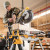 Dewalt DCS782XW2-GB 18V XR 305mm Slide Mitre Saw, 2x 8.0Ah Batteries, Charger & DE7023 Saw Stand image A