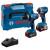 Bosch GSB 18V-25 18V Combi Drill, GDR 18V-215 18V Brushless Impact Driver. 2x 4.0Ah Batteries, Charger & L-BOXX 136 Case image