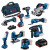 Bosch 9 Piece 18V Brushless Power Tool Kit, 3x 5.0Ah Batteries, Charger & 2x Tool Bags image