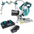 Makita DLS600Z 18V LXT 165mm Brushless Mitre Saw, 2x 12.0Ah Batteries, Dual Port Charger & Saw Stand image