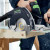 Festool HKC 55 KEB-Basic Brushless Circular Saw - Body, Case & FSK 420 Cross Cutting Guide Rail image A